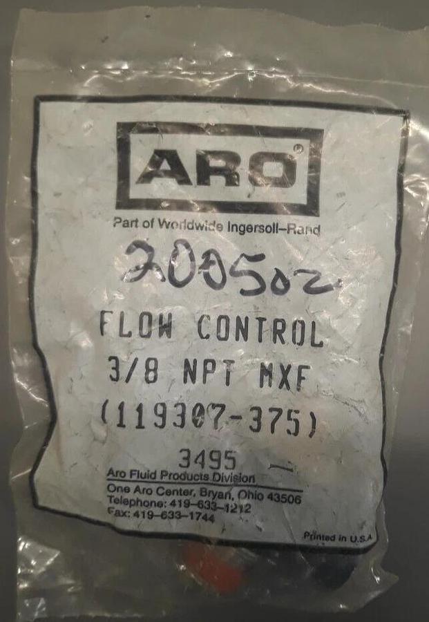 ARO , 200502 ,Flow Control , 3/8  NPT  ,MXF .