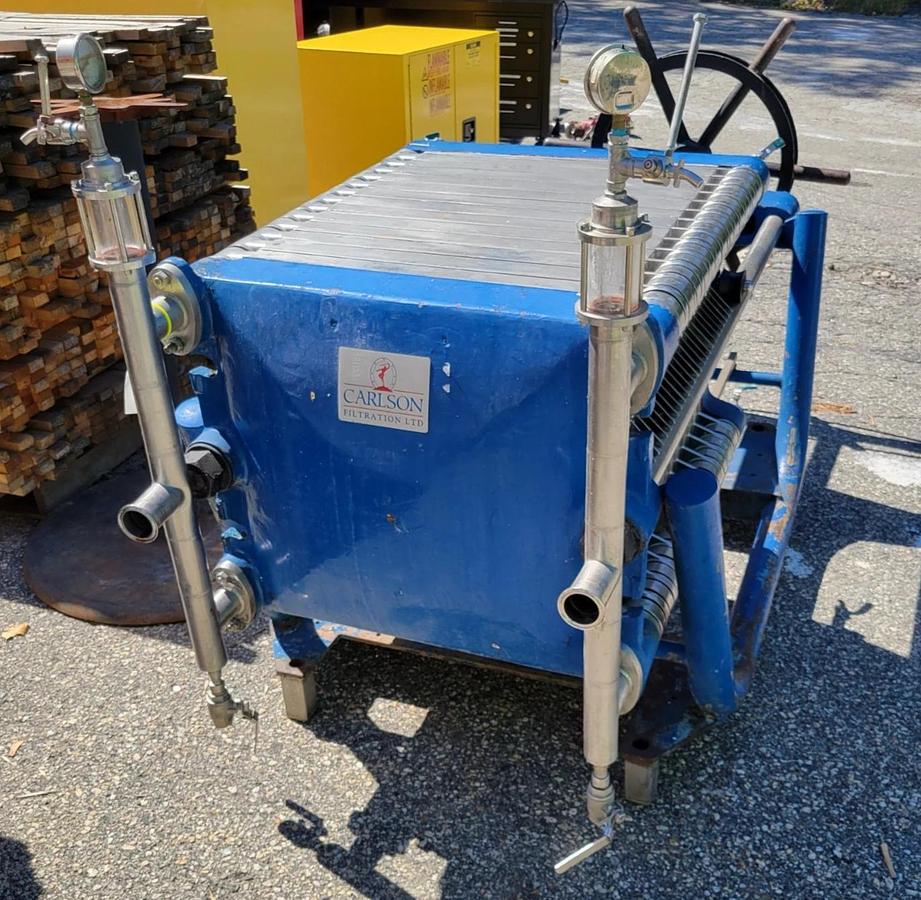 Used Carlson Manual Stainless Steel Plate and Frame filter press