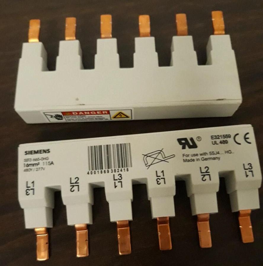 Used Lot of (2) Siemens 5ST3 665-0HG Connection Terminals 16mm2/ 115A