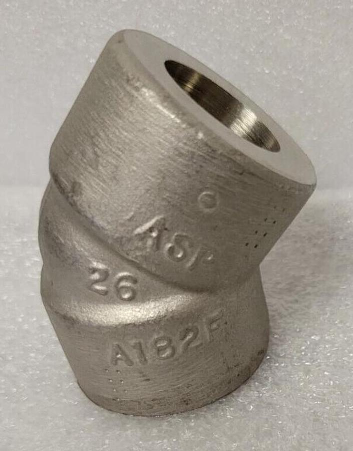 ASP  A182F  Stainless Steel 45 Degree Elbow  USA /B16  1/2" 6000#  304L/304