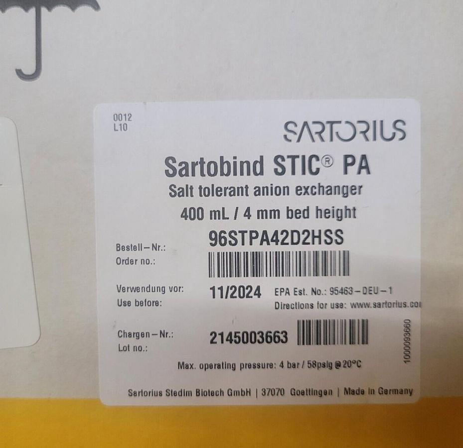 Sartorius 96STPA42D2HSS Sartobind STIC® PA  anion exchange membrane