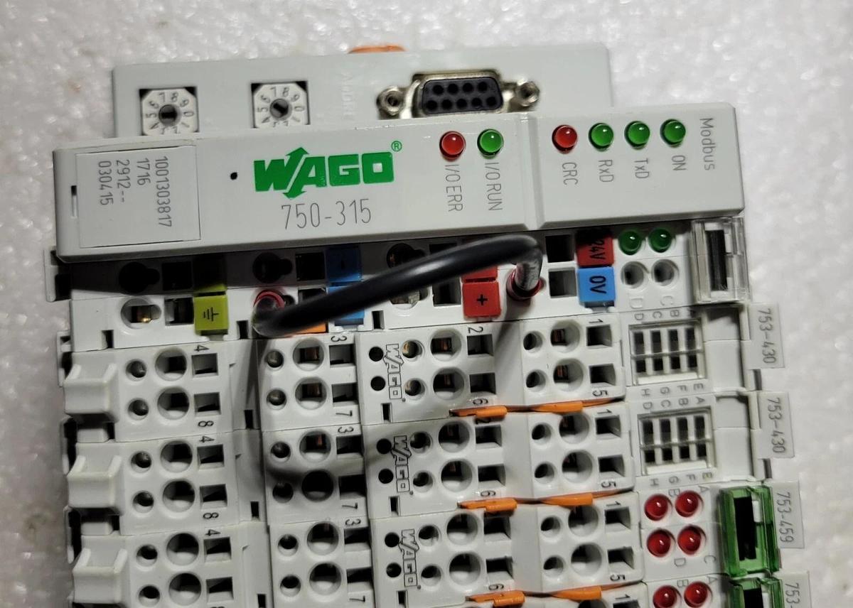 Used WAGO 750-315 Fieldbus Coupler MODBUS RTU with many modules