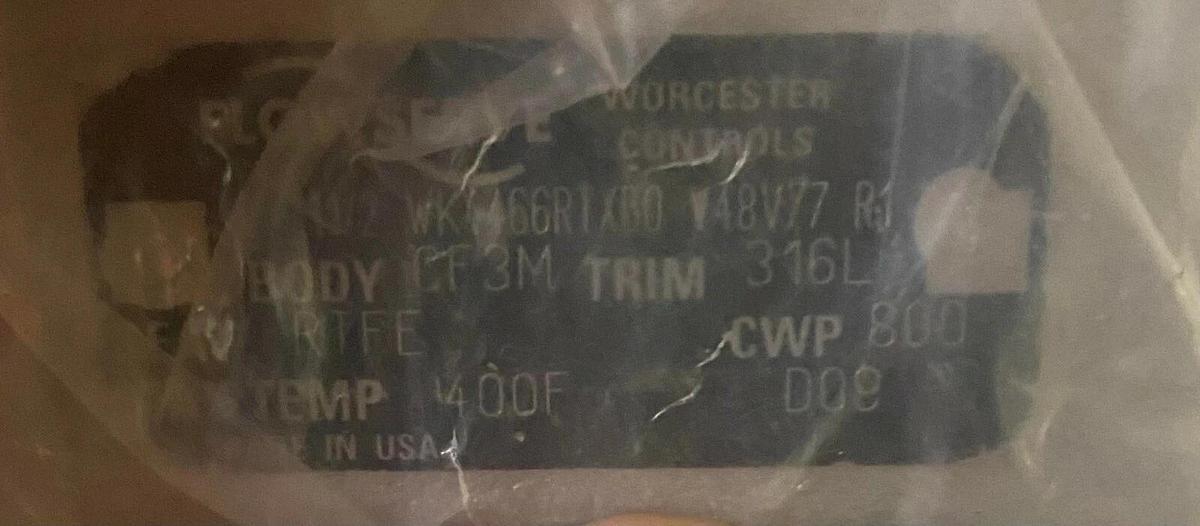 Used Flowserve Worcester Controls  1-1/2'' Ball valve WK4466RTXBO Butt Weld 400F