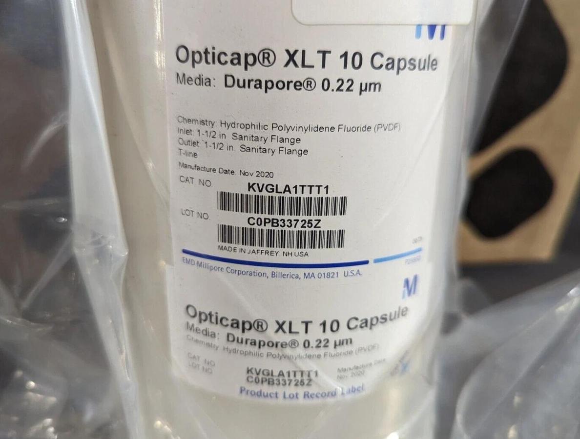 Millipore KVGLA1TTT1 Opticap 0.22 μm XLT10 Durapore 10 in. filter cartridge PVDF