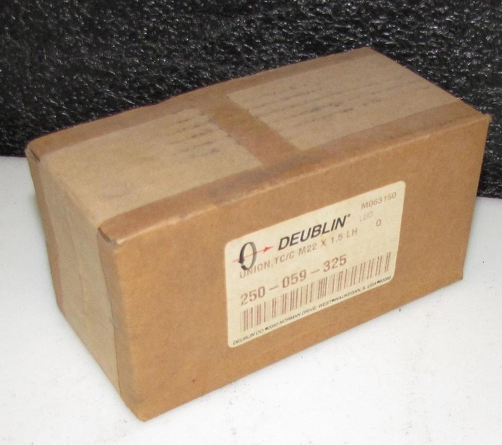 DEUBLIN ROTATING UNION P/N: 250-059-325, TC/C M22 x 1.5 LH  *new*