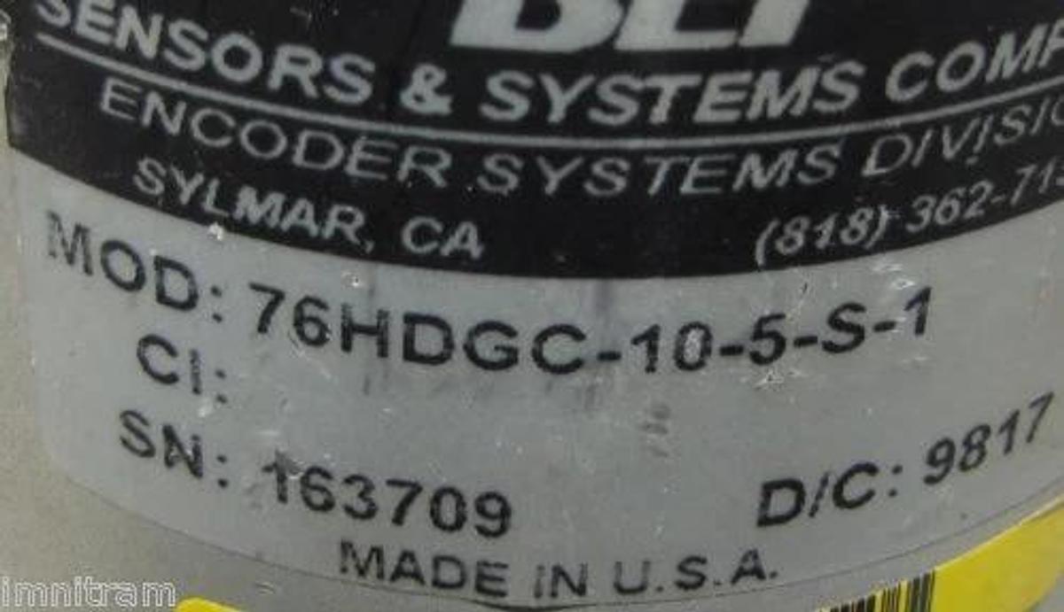 BEI encoder 76HDGC-10-5-S-1   *new*