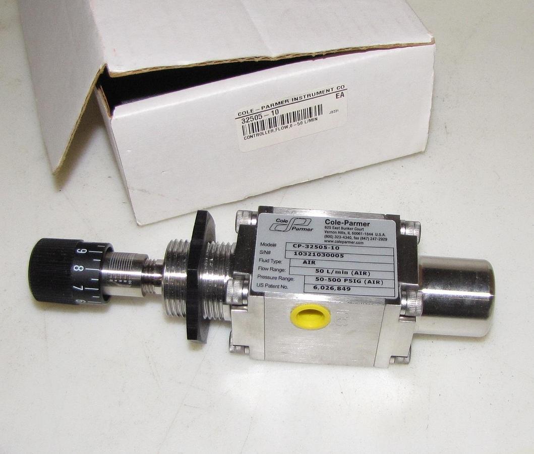 Cole Parmer 50L/min Air,  Pressure-Regulating Mass Flow Controller CP-32505-10