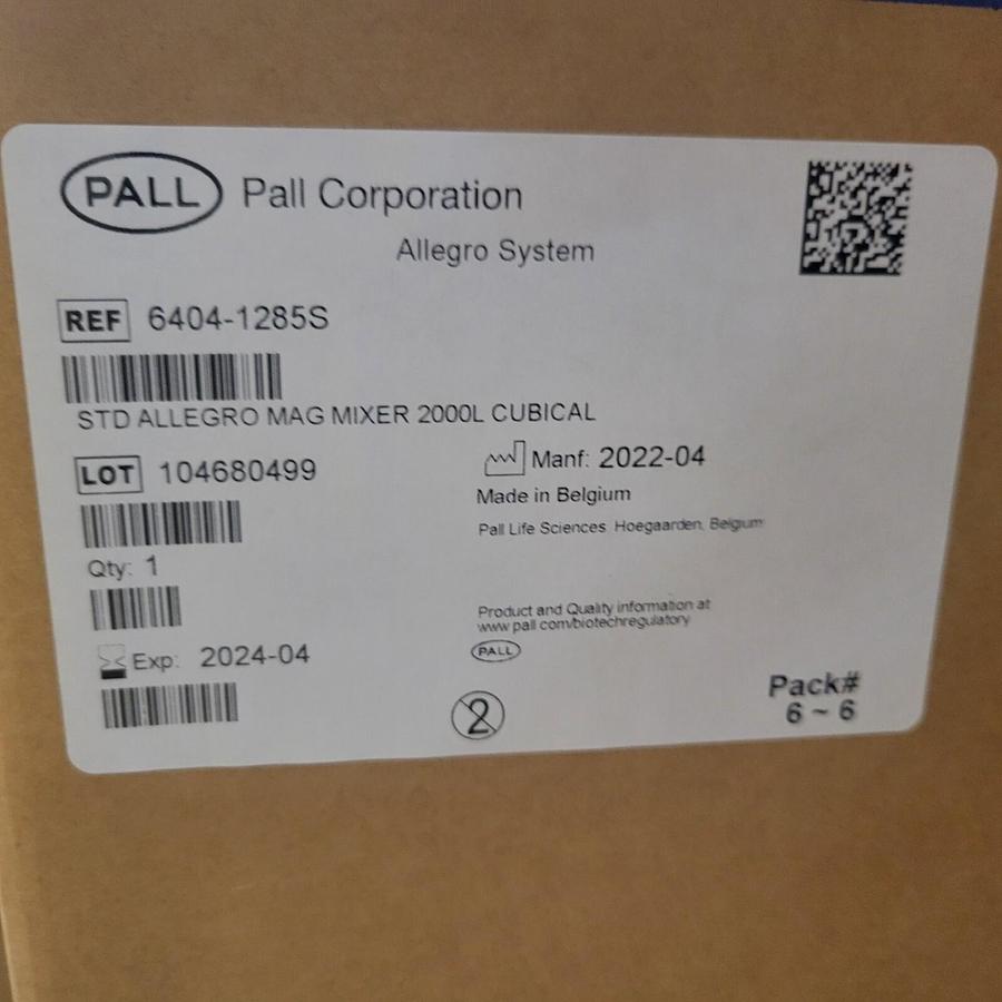 Pall 6404-1285S STD Allegro Mag Mixer 2000L Cubicle Qty 1