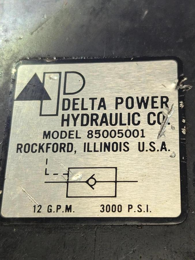 Delta Power 85005001 3000PSI 12GPM Relief Valve