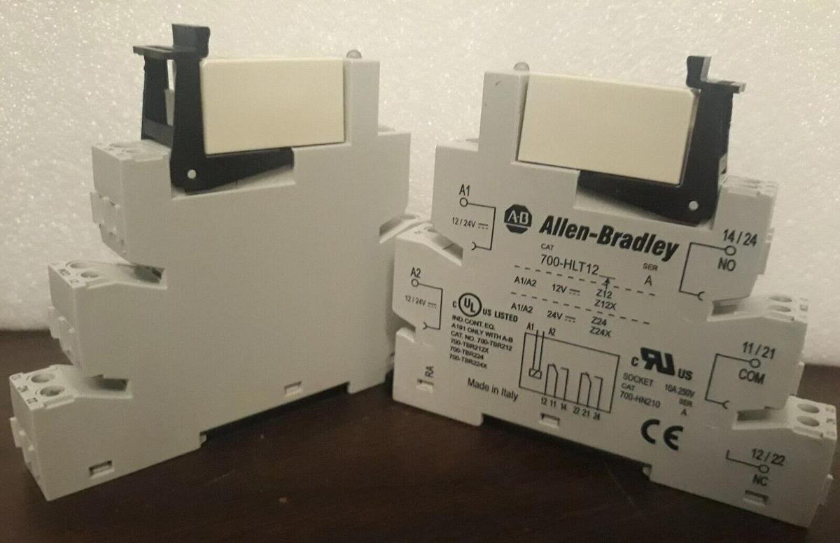 Used Lot of 2 ALLEN BRADLEY 700-HLT12  Relay Modules