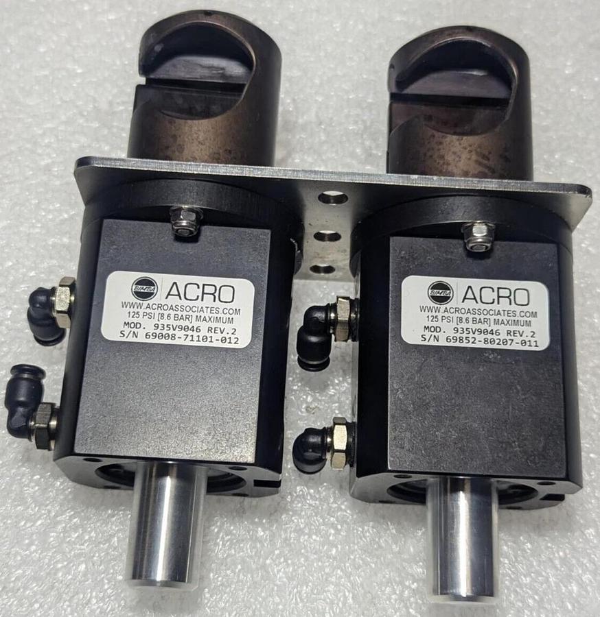 Used 2  Acro Bimba  3/4"- 1"   935V9046 REV2 Pneumatic Pinch Valve 125PSI