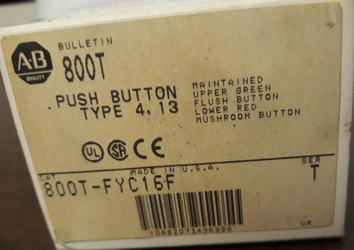 Allen-Bradley 800T-FC16F  Red/Green Push Button Switch