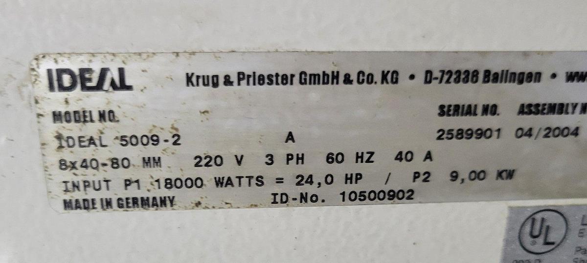 Used 5009-2 MBM Ideal DestroyiT CrossCut 5009 High Capacity Paper Shredder 220V 3PH