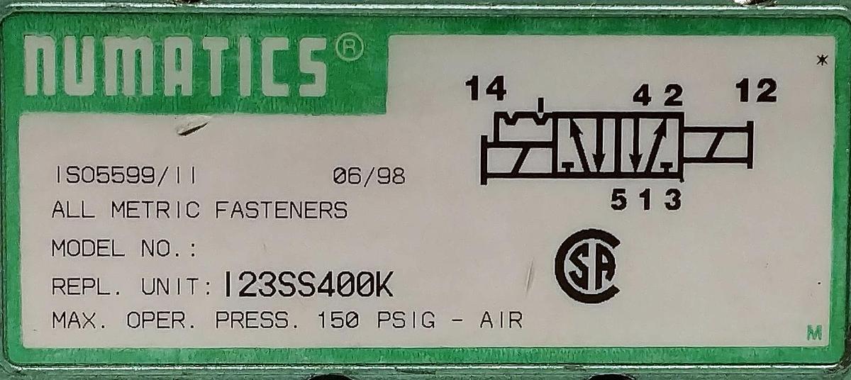 Numatics I24SS515K000030 Pnuematic Solenoid Valve