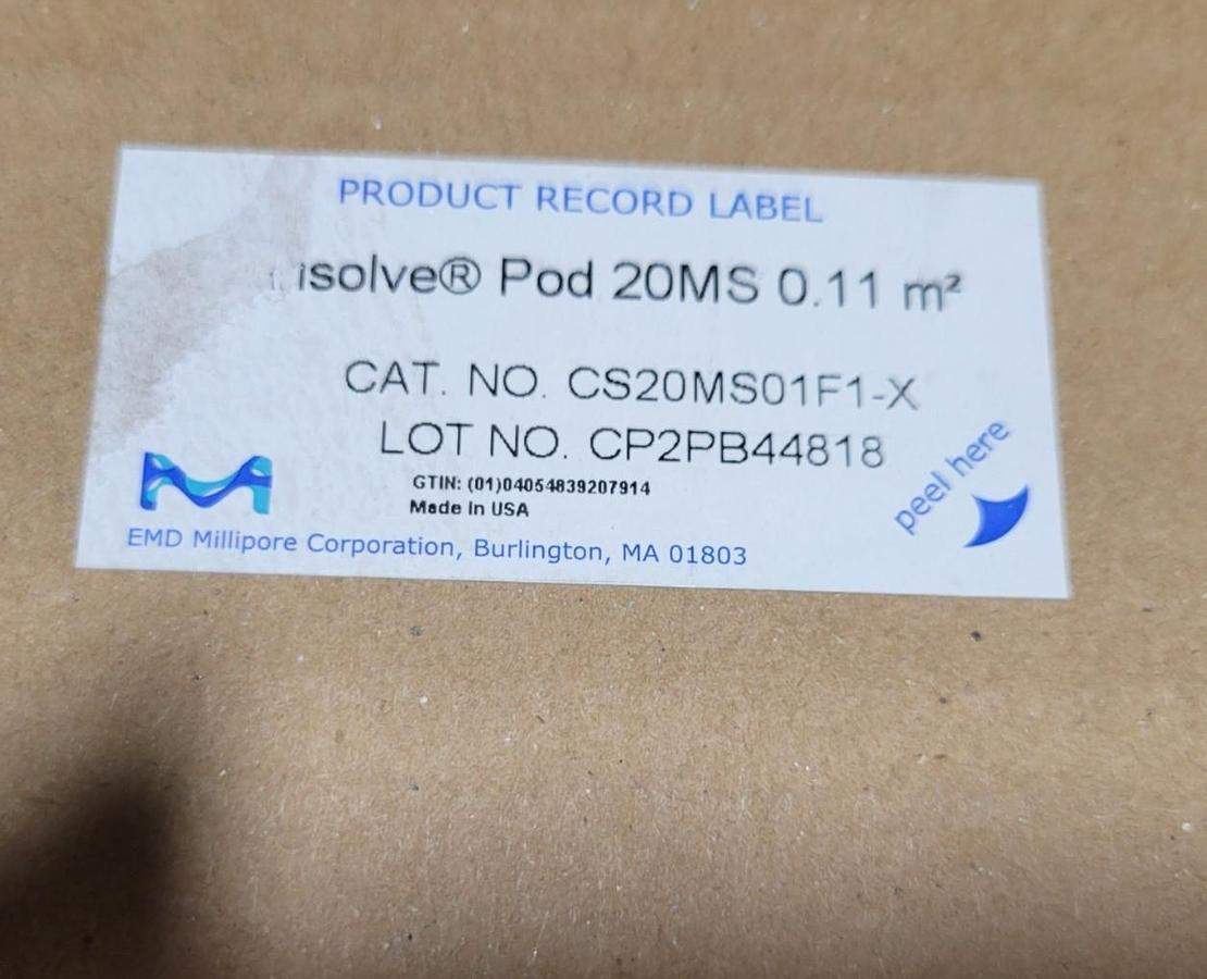 CS20MS01F1-X  Millipore Clarisolve Pod Depth Filter 20MS, 20µm,  area 0.11 m²