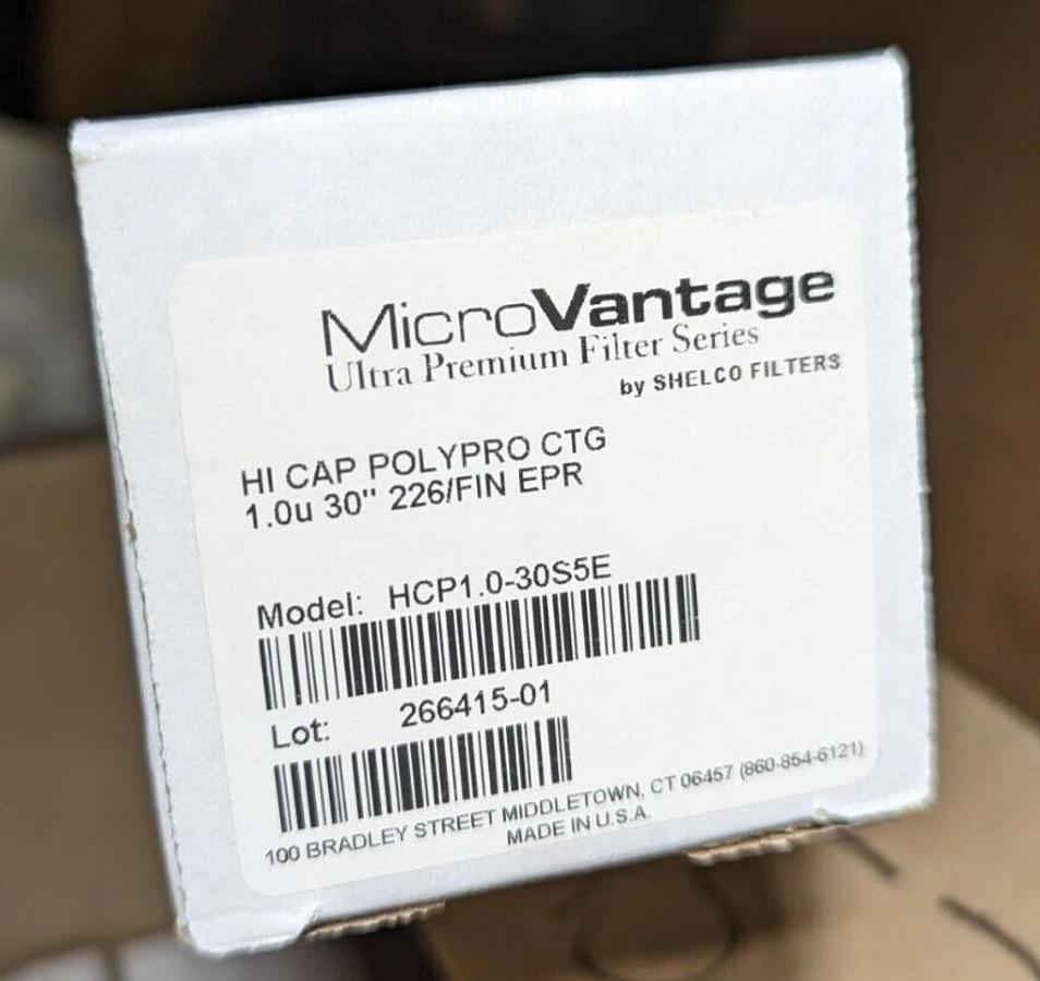Used HCP1-30S5E Shelco MicroVantage HCP series Polypropylene Pleated Cartridge Filter