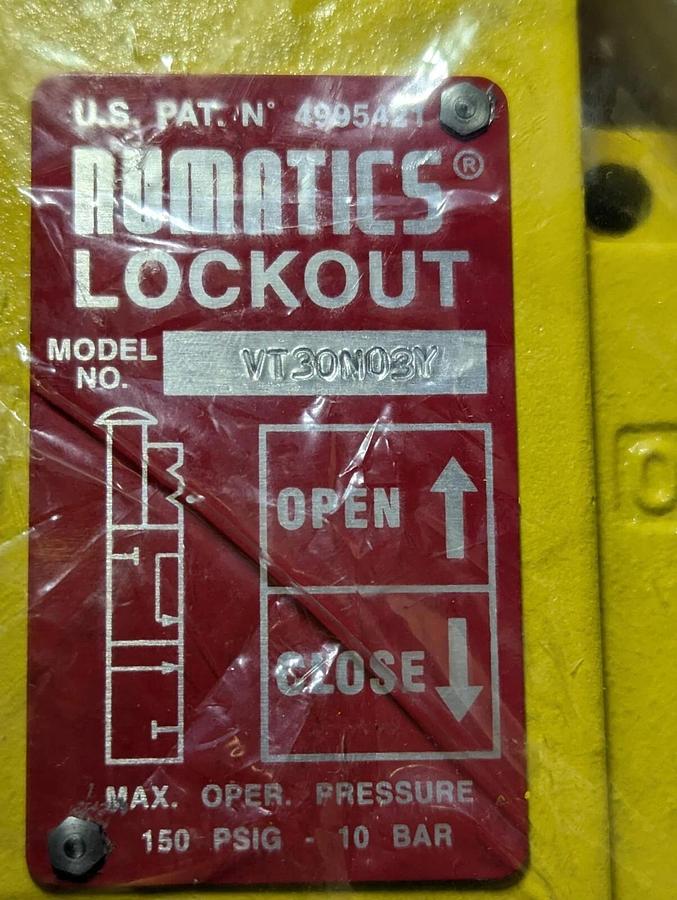 Numatics  VT30N03Y LOCK OUT Valve