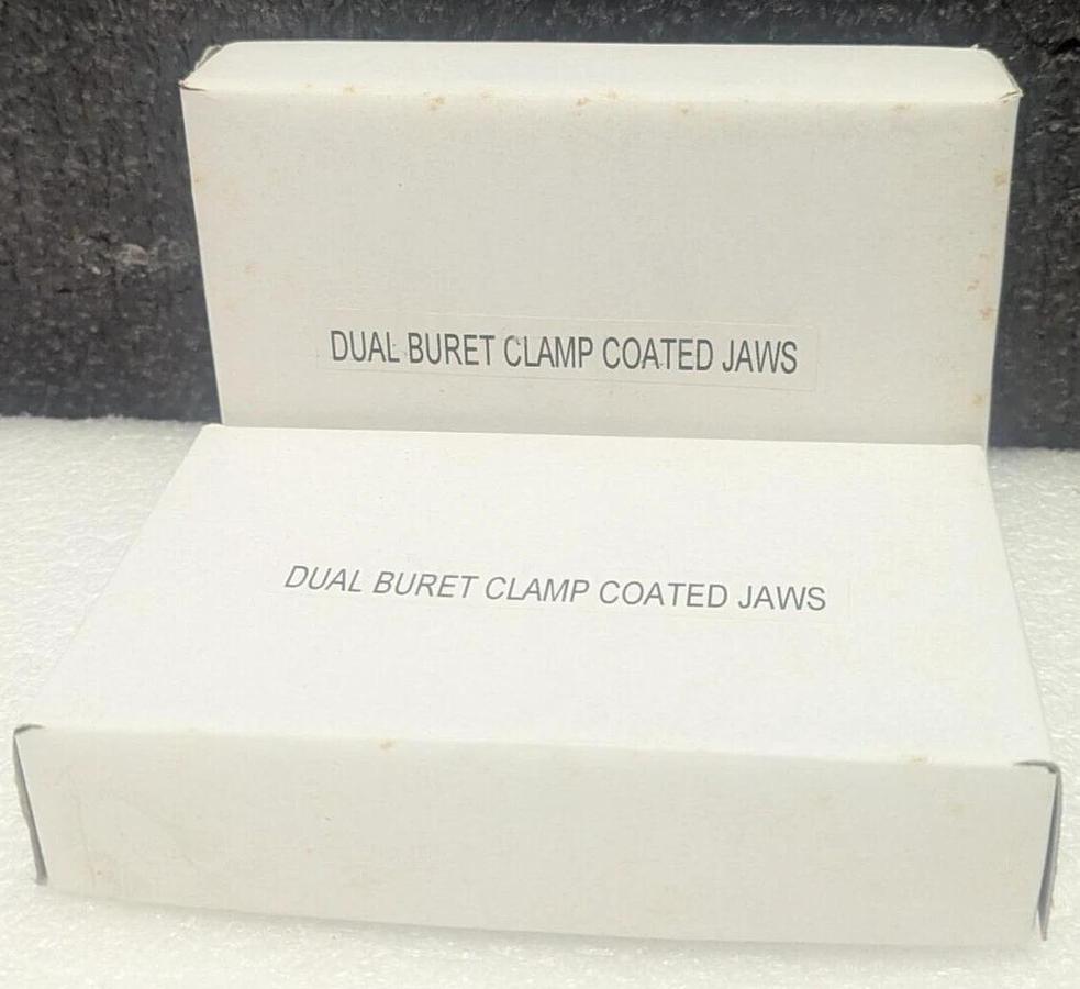 Lot of 2 , Dual Buret Clamp Coated Jaws