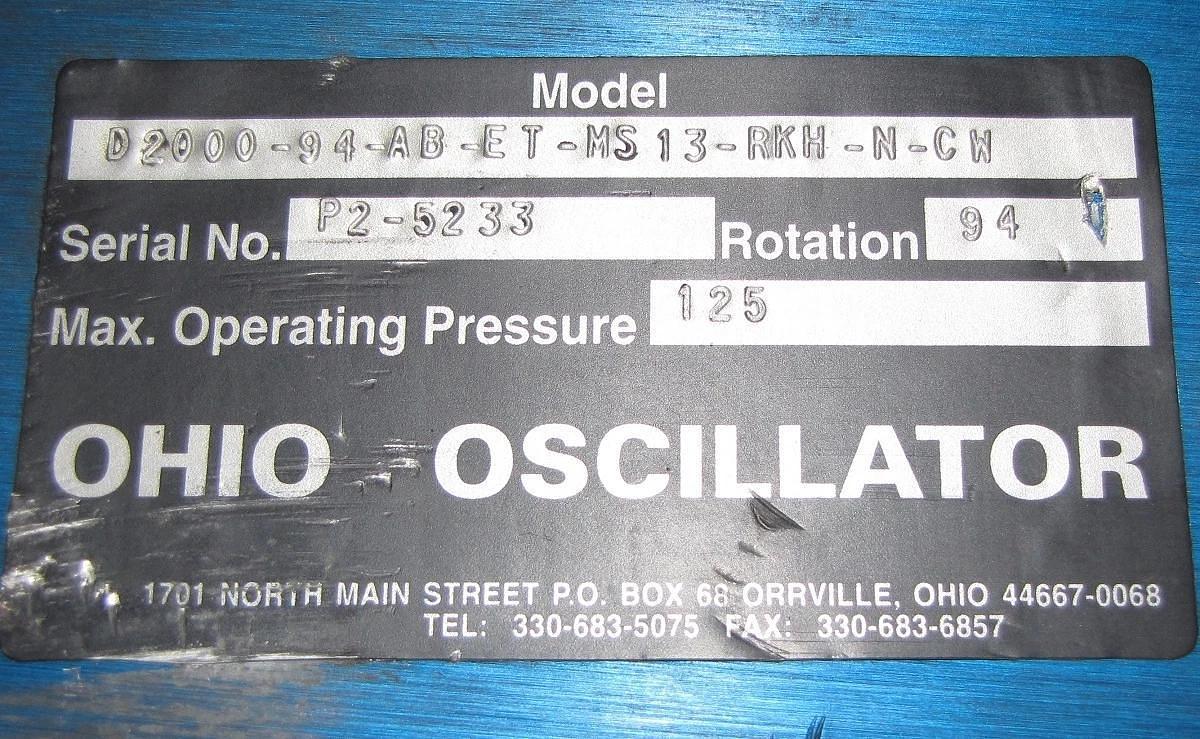 OHIO OSCILLATOR D2000-94-AB-ET-MS13-RKH-N-CW   ACTUATOR  *new*