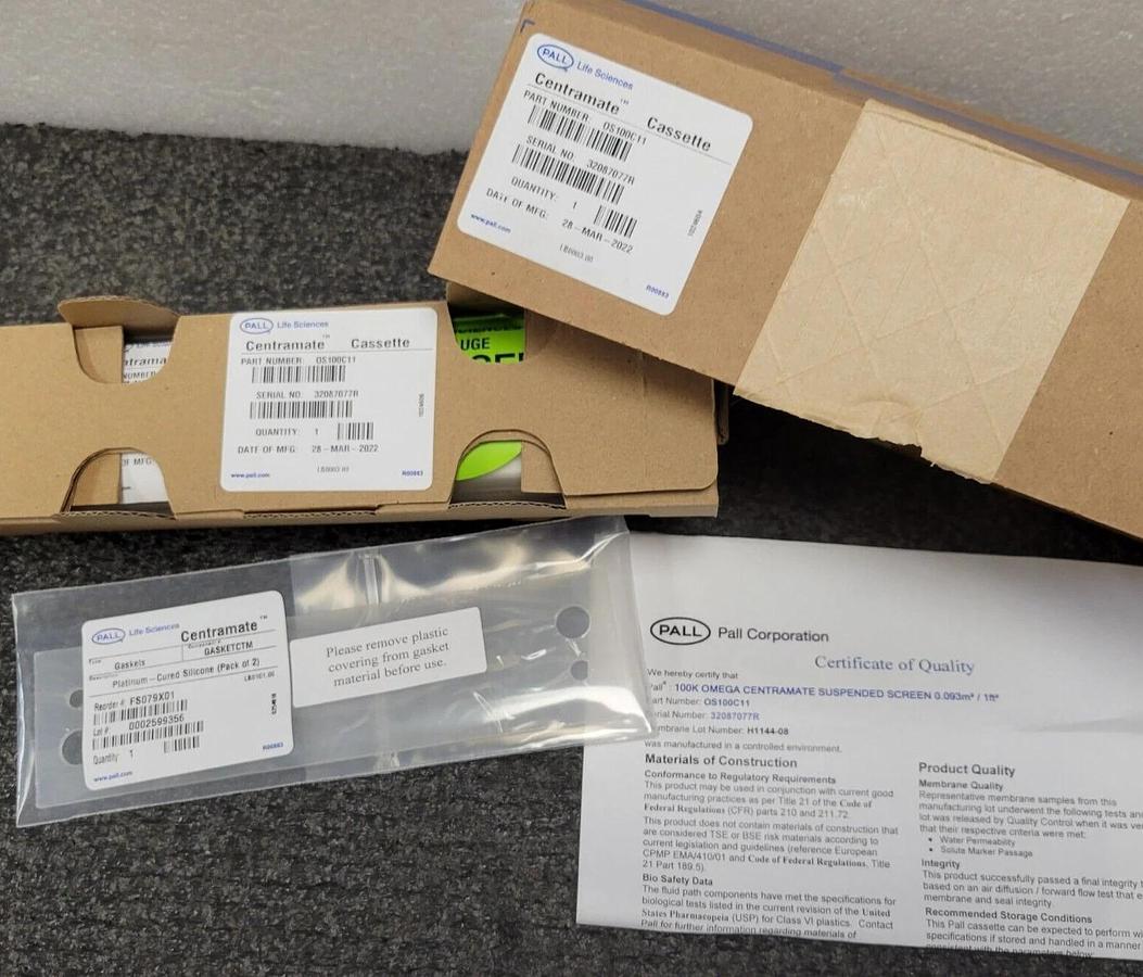 PALL Life Sciences Centramate  Cassette OS100C11