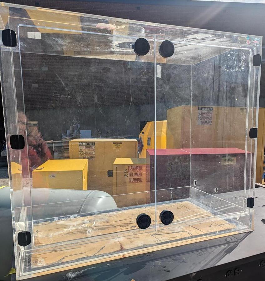 Used Dead Air Box for rotary evaporator, safety cabinet/hood 42w x 36H x 23D