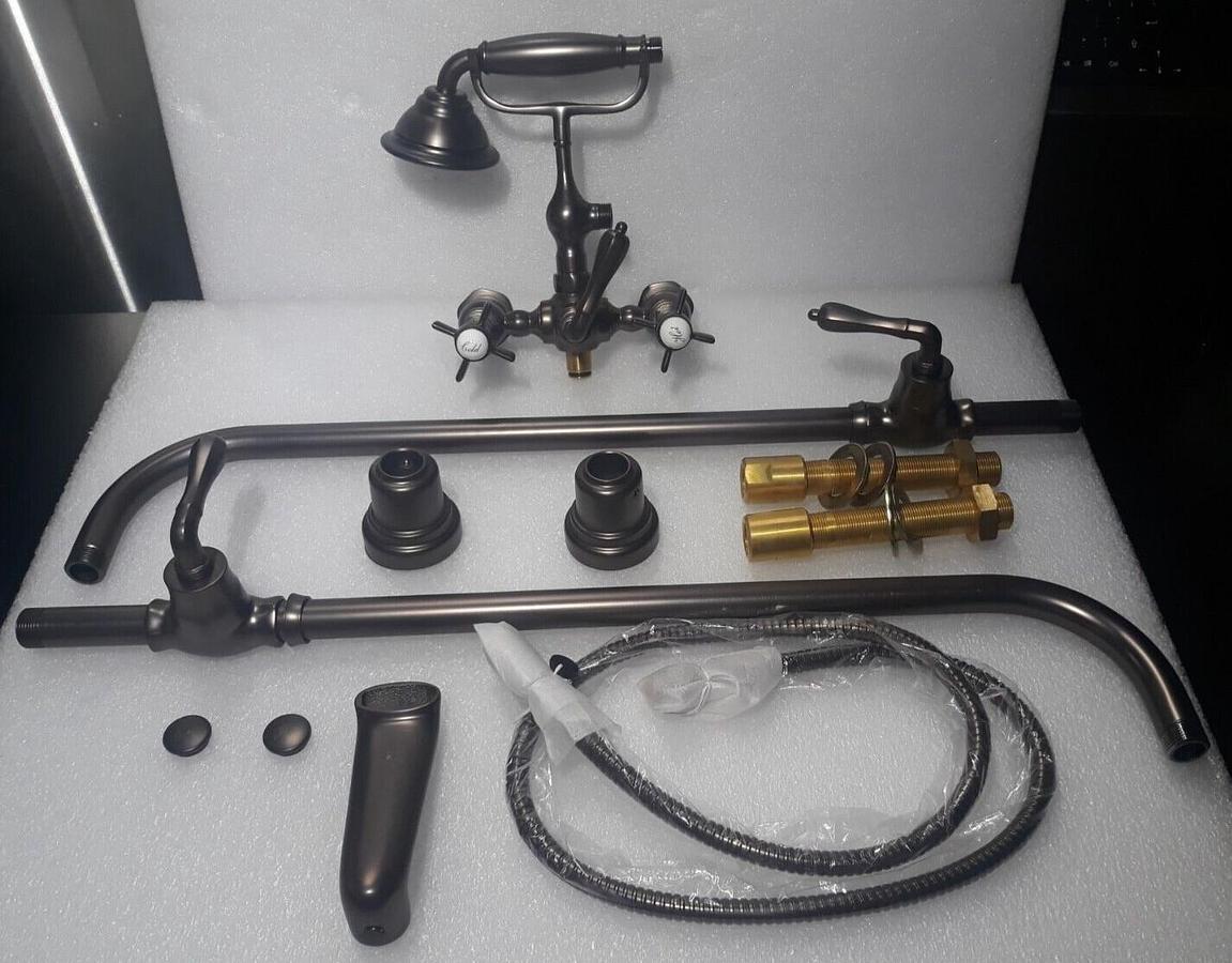 Used Carbon Bronze DXV TRADITIONAL FLOOR MOUNT BATHTUB FAUCET  D35107954.110
