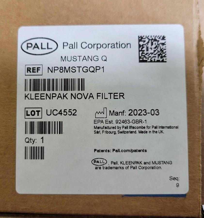 PALL Kleenpak Nova Filter Capsule w/ Mustang Q Membrane  NP8MSTGQP1