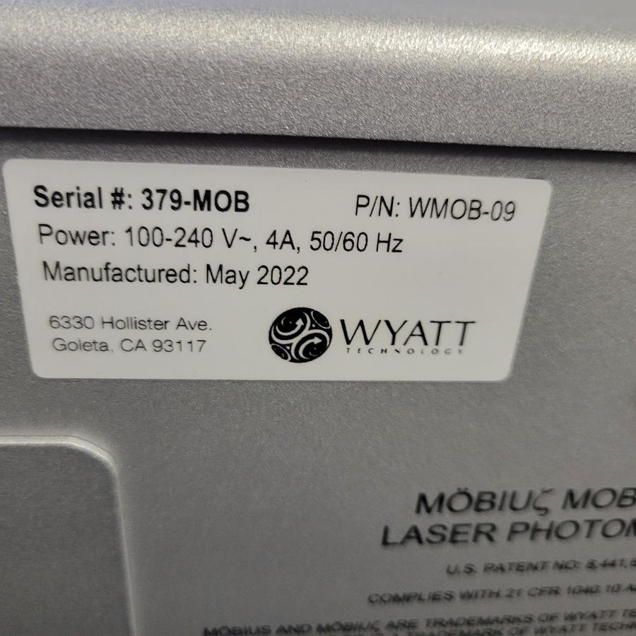 Used 2022 Wyatt Mobius Light Scattering Instrument WMOB-09