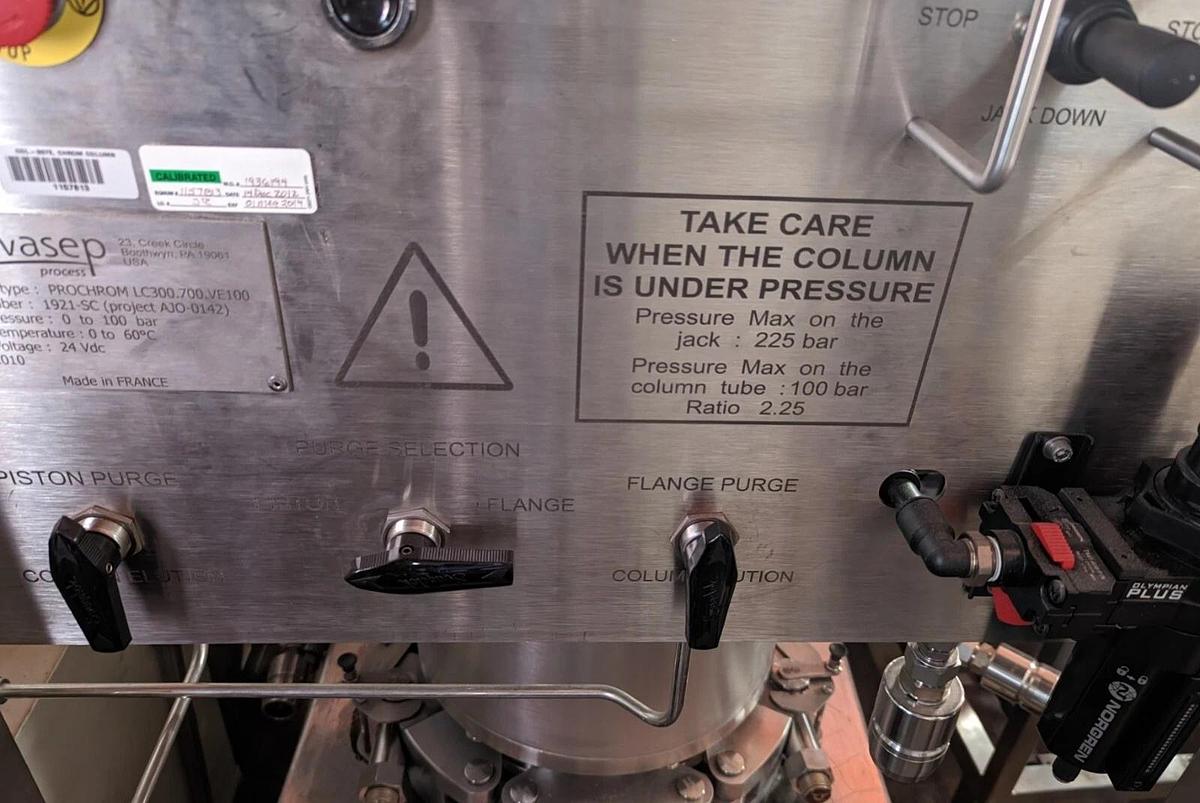 Used 2010 Novasep PROCHROM LC300 preparative HPLC column