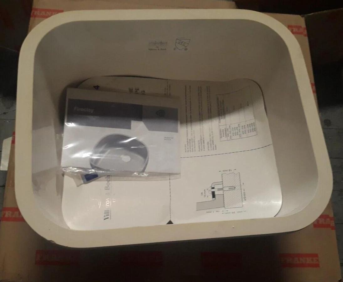 Franke CCK 110-13BT,  13" Inch Undermount Single Bowl Fireclay Sink  Bisque