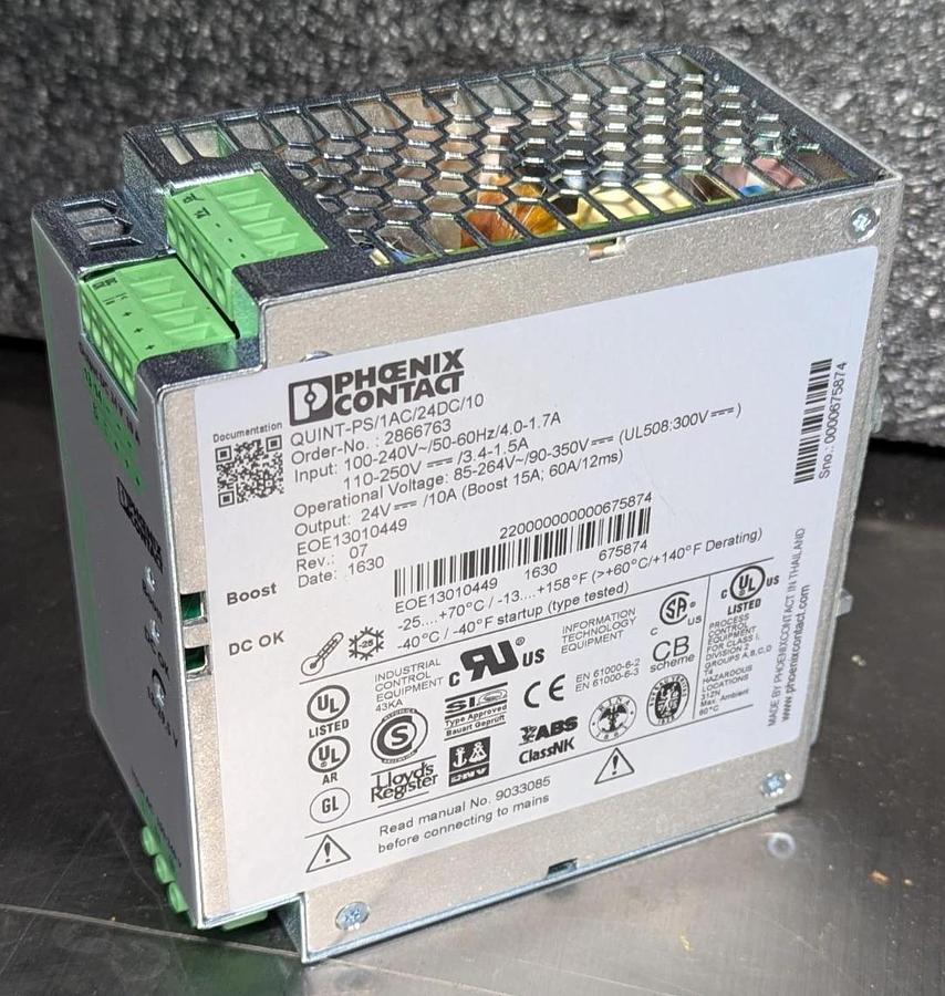 Used Phoenix Contact   Quint-PS/1AC/24DC/10  2866763  Power Supply