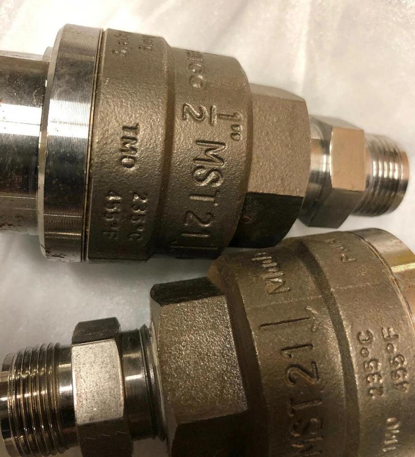 Used Spirax Sarco MST21 Balanced Pressure Thermostatic Steam Trap 1/2", with elbow
