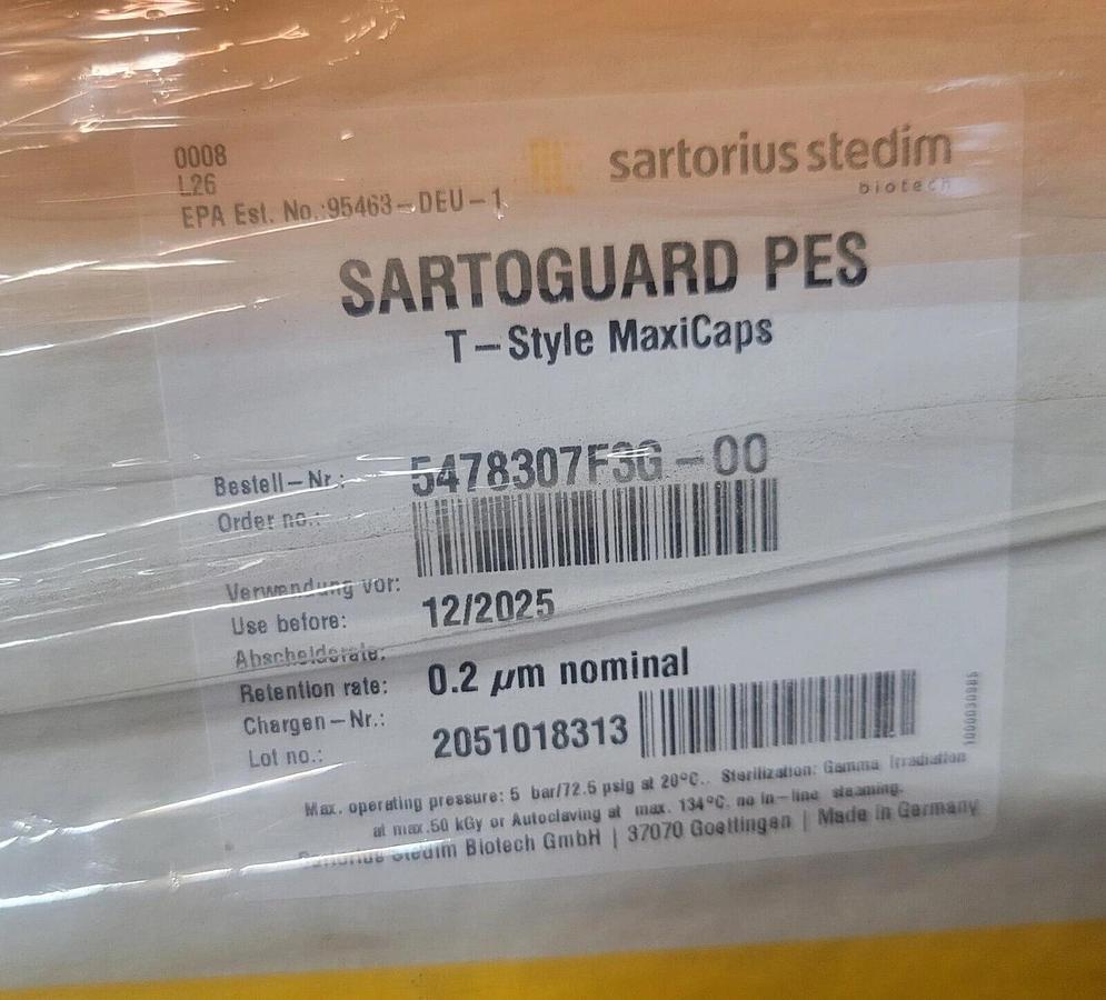 Sartorius 5478307F3G-00 Sartoguard  PES  T-Style  Maxicap  0.2µm  30"