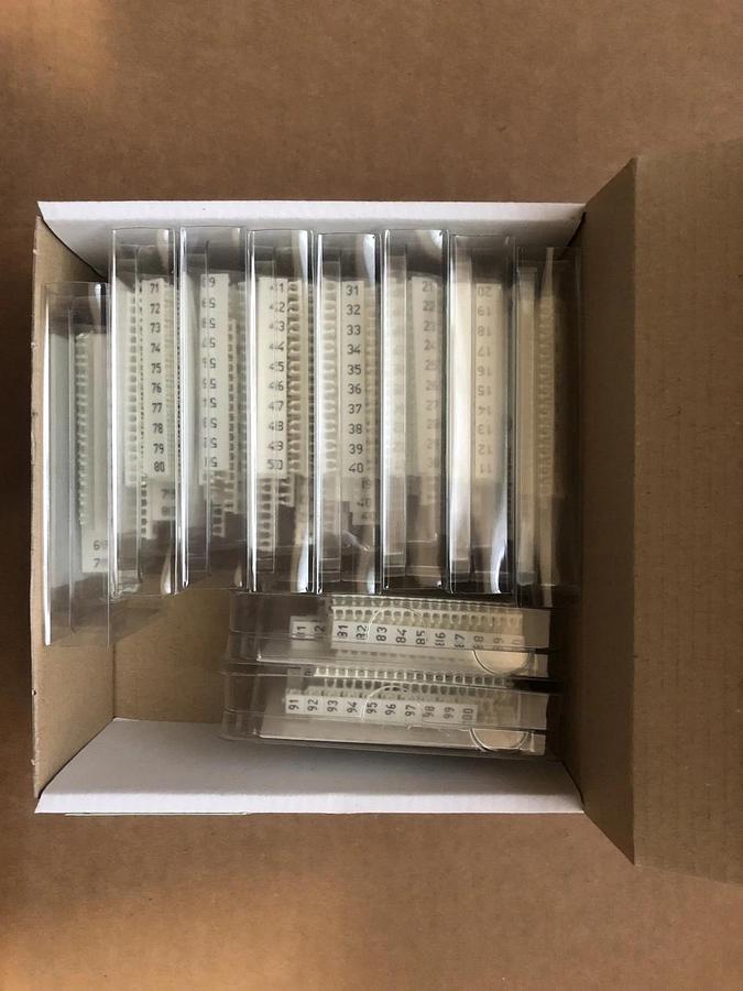 Used Wieland 04.856.1153.0 TERMINAL BLOCK MARKER, 1 TO 100, 6MM