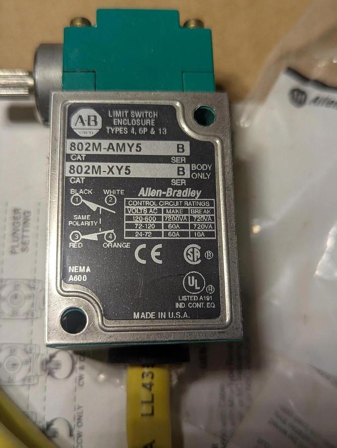 Allen Bradley 802M-AMY5 Limit Switch Enclosure Ttpes 4,6p & 13