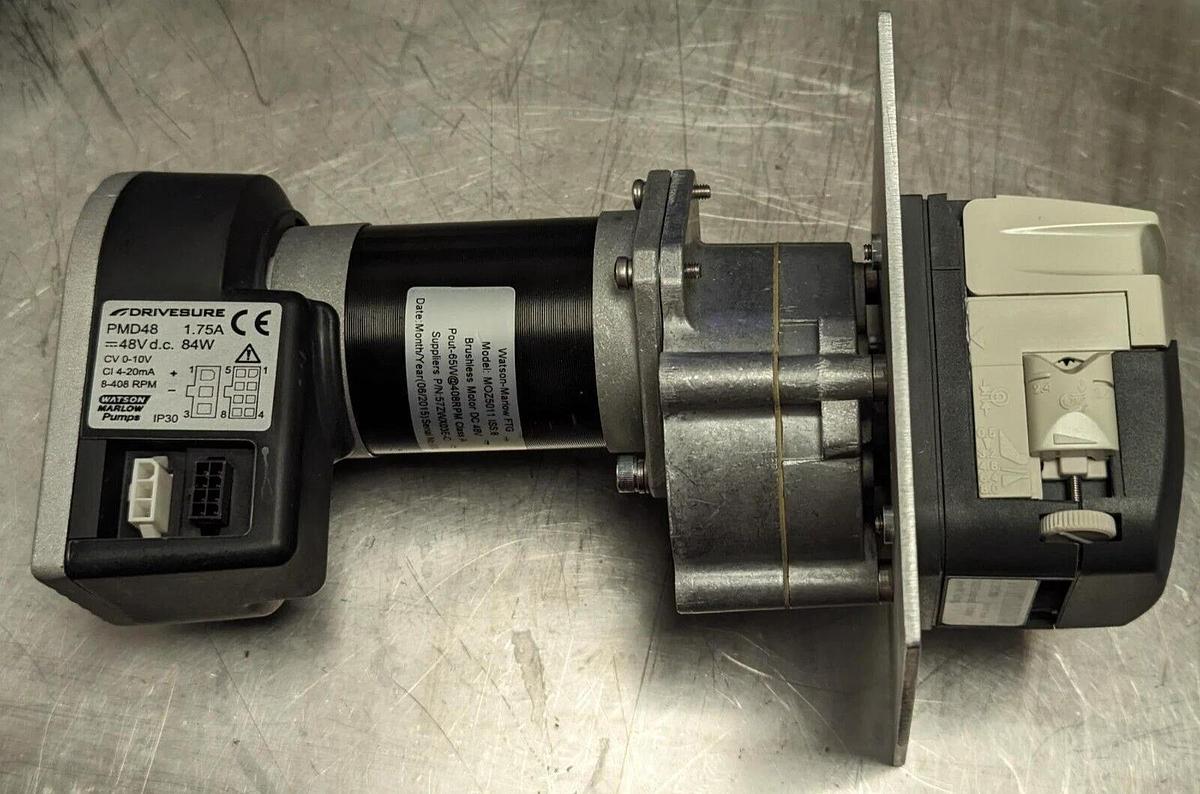 Used Watson Marlow PMD48VDC300 / MOZ5011 with Watson 313D2 Pump-head 3 Rollers 2.4mm