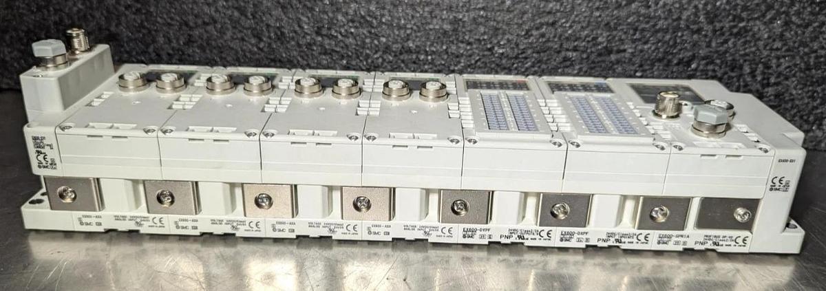 Used SMC Valve Assembly (4) Analog IN EX600-AXA , EX600-DYPF, EX600-DXPF,EX600-SPR1A