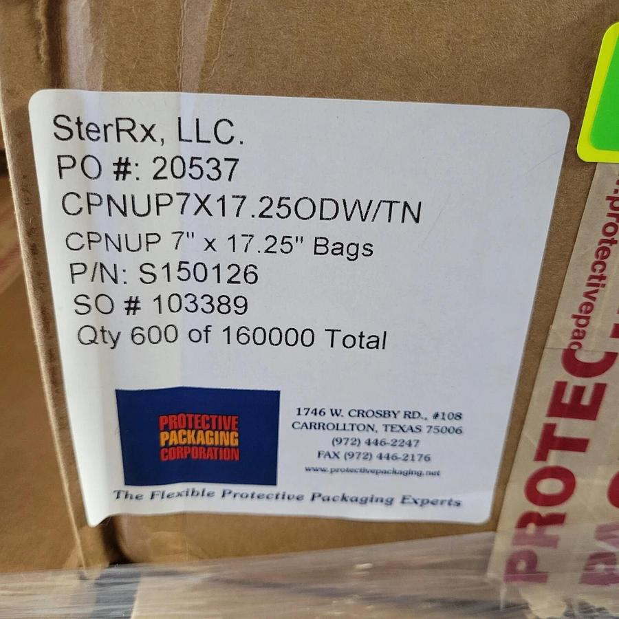 100 Heat seal foil bags 7 x 17.25 Protective Packaging Corp. 90% DISCOUNT