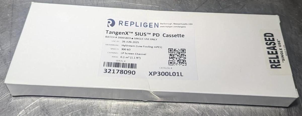 Repligen TangenX SIUS PD Cassette XP300L01L, 300 kD ,0.1m2 (1.1 ft2)