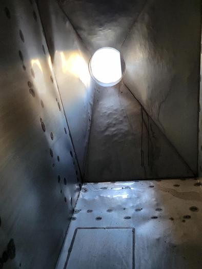 Used Hopper, 50 CF, S/st, 51" x 30" x 72", Cone Bottom, B #S744199