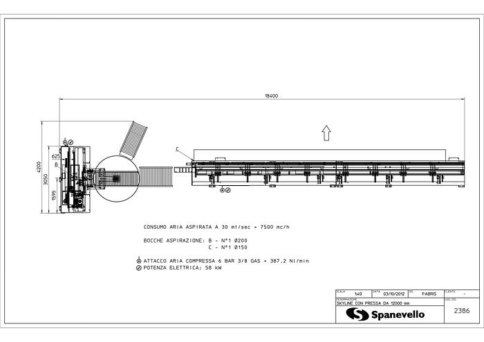 Used 2012 Finger Joint Spanavello Skyline