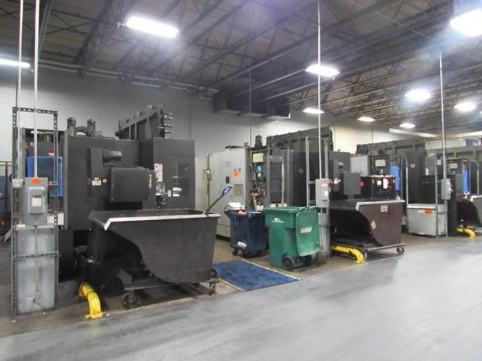 Used Toyoda FMS System with (4) FH-550R Horizontal Machining Centers
