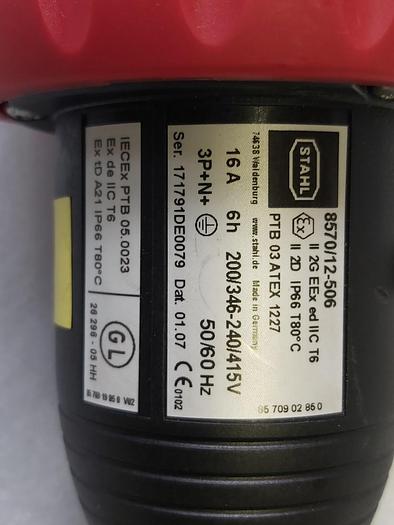 3 Stück Ex Stecker 8570/12-506, R. Stahl, 16A, Ex, neu