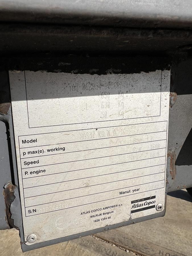 Gebruikt 2009 Atlas Copco XAS 37 Kd M A