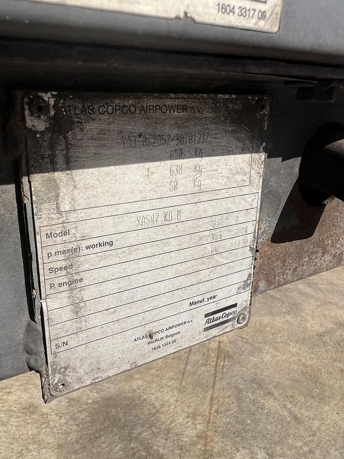 Gebruikt 2009 Atlas Copco XAS 47 KD M