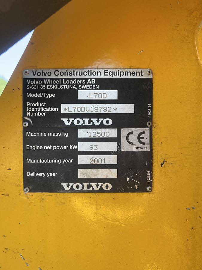 Used 2001 Volvo L70D