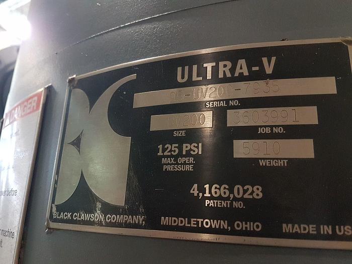 Used BLACK CLAWSON  UV200 PRESSURE SCREEN