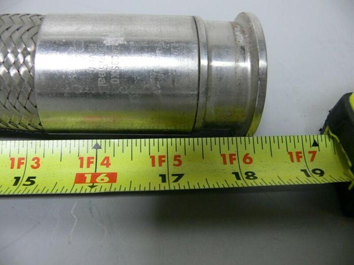 Used ThermaSeal 2400SK0 Rev C 18" Flexible Stainless Steel Hose w/ 2" OD Sanitary