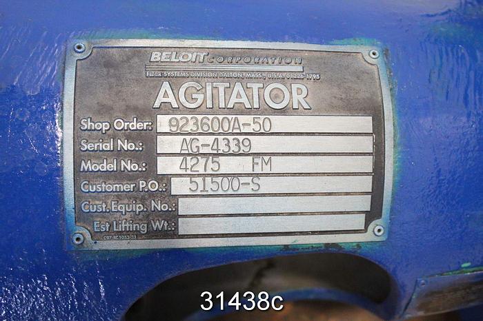 Used Beloit 4275 FM Side Mount Agitator #31438