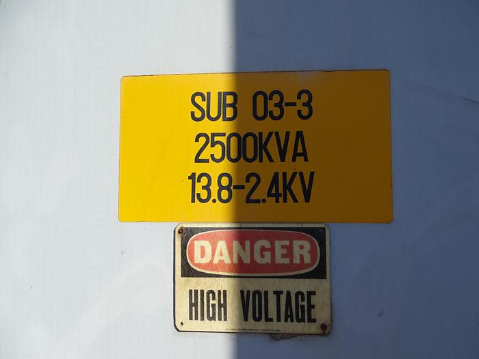 Used 1,500 KVA 13,000V SIEMENS-ALLIS SUBSTATION 480Y/277 VOLTS CU WINDING